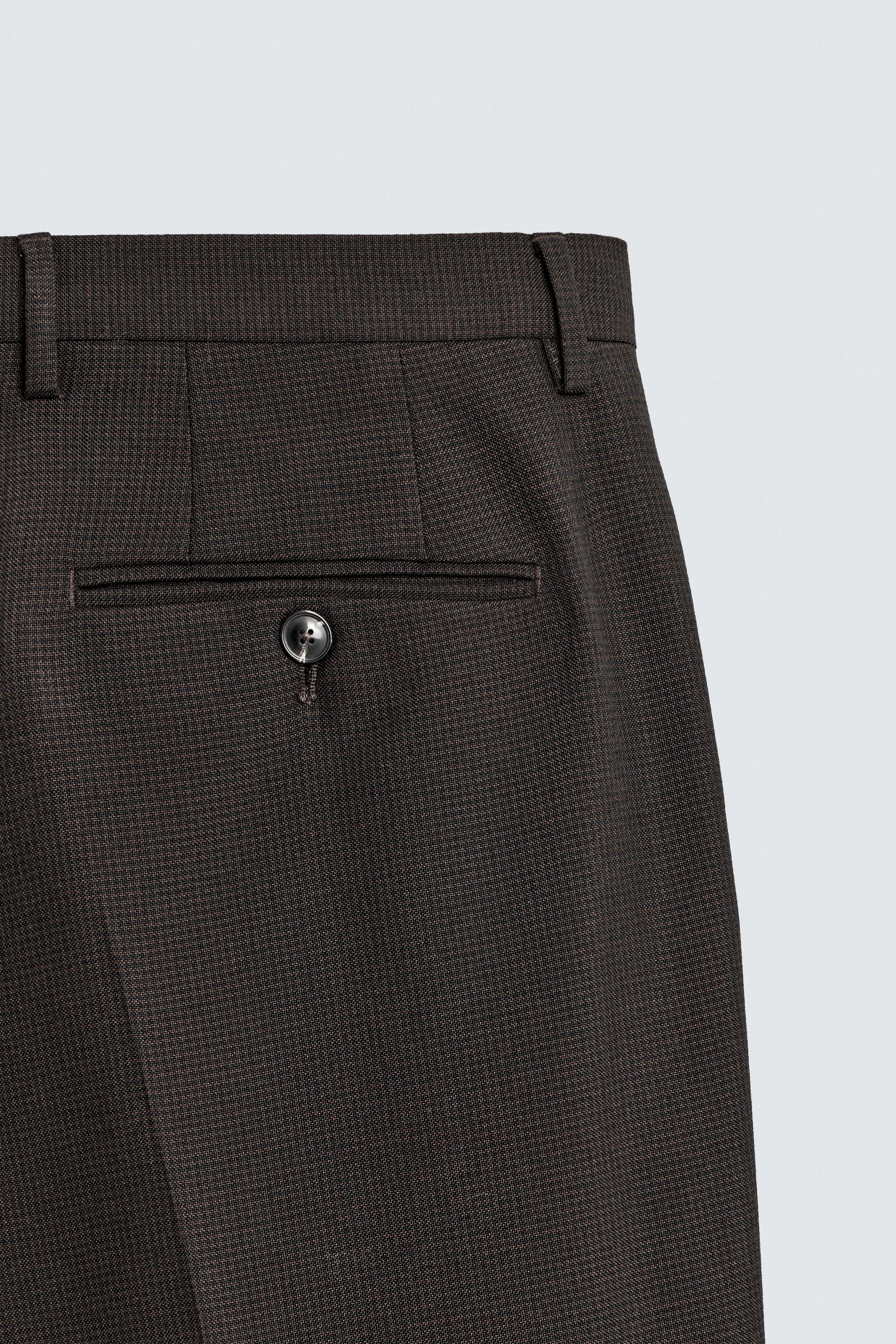 PANTALON DE COSTUME PIED-DE-POULE